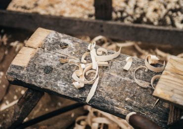 selective photography sawdust on plank